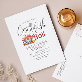 Crawfish Boil Family Cookout Wiedersehen Meeresfrü Einladungspostkarte