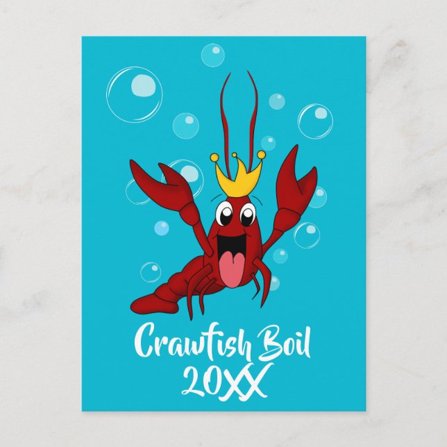 Crawfish Boil Family Wiedersehen Einladung Postkar (Vorderseite)