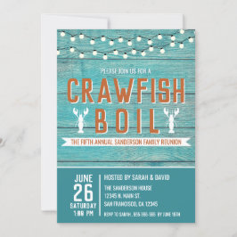 Crawfish Boil Family Wiedersehen Meeresfrüchte Par Einladung