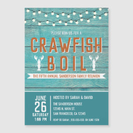 Crawfish Boil Family Wiedersehen Meeresfrüchte Par Magneteinladung