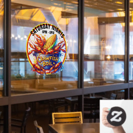 CRAWFISH BOIL FENSTERAUFKLEBER