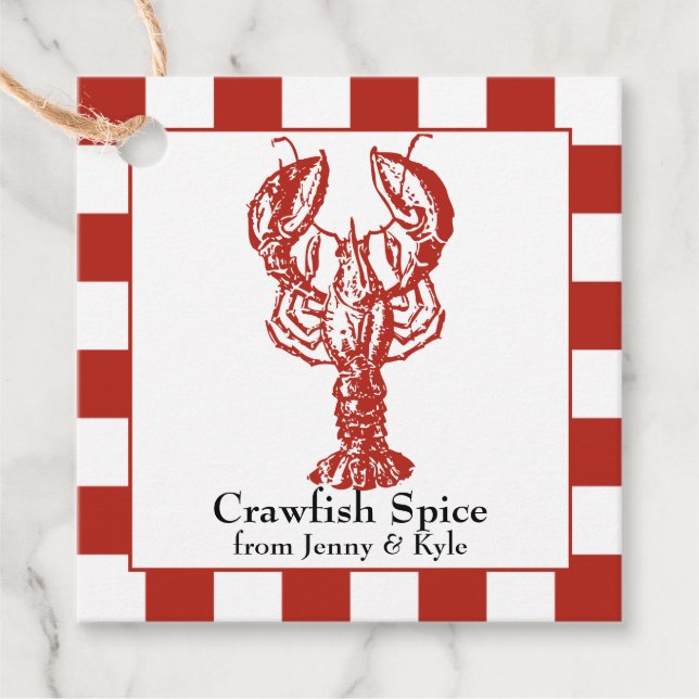 Crawfish Boil Geschenkanhänger (Vorderseite)