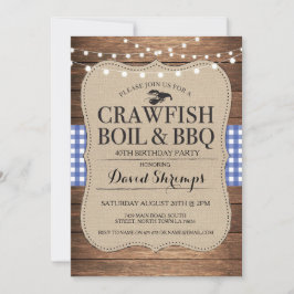 Crawfish Boil GRILLEN jedes Alters Geburtstagslobs Einladung