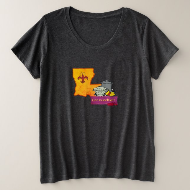 Crawfish Boil Große Größe T-Shirt (Design vorne)