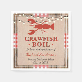 Crawfish Boil Hummer Graduierungsparty Rustikal Serviette