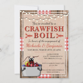 Crawfish Boil Hummer Party Verlobung Rustikal Einladung