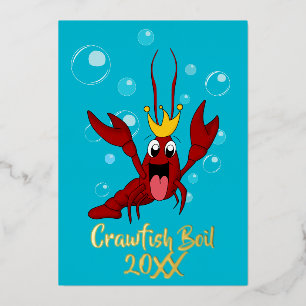Crawfish Boil Jährliche Wiedersehen-Partys Folieneinladung