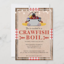 Crawfish Boil Jährliches Party Rustic Picnic