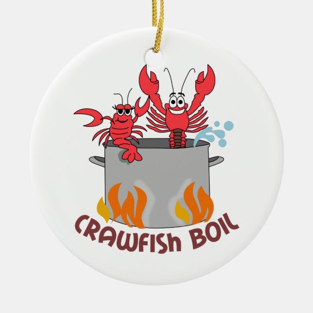 Crawfish Boil Keramik Ornament (Vorne)