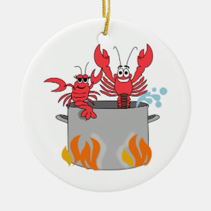 Crawfish Boil Keramik Ornament