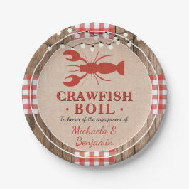 Crawfish Boil Lobster Engagement Party Rustikal Pappteller