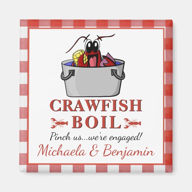 Crawfish Boil Lobster Grillparty Magnet (Vorne)