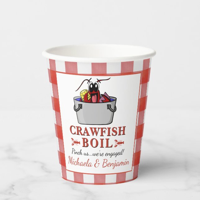 Crawfish Boil Lobster Grillparty Pappbecher (Vorderseite)