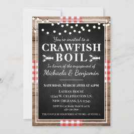 Crawfish Boil Lobster Rustikale Engagement Party Einladung