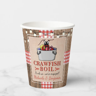 Crawfish Boil Lobster Rustikale Engagement Party Pappbecher