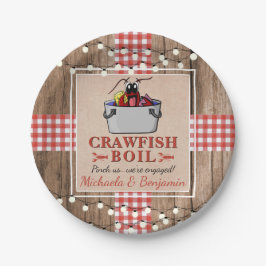 Crawfish Boil Lobster Rustikale Engagement Party Pappteller