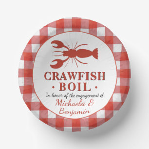 Crawfish Boil Meeresfrüchte Party Rote Picnische V Pappteller
