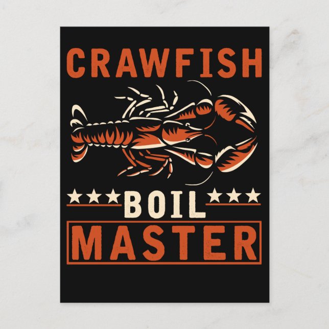 Crawfish Boil Meister Funny Crayfish Koch Postkarte (Vorderseite)