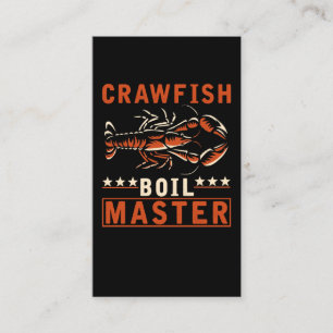 Crawfish Boil Meister Funny Crayfish Koch Visitenkarte