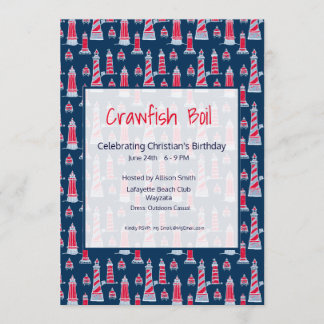 Crawfish Boil oder Clambake zum Geburtstag Einladu Einladung