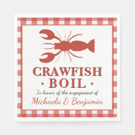 Crawfish Boil Paare Picnic Engagement Party Serviette