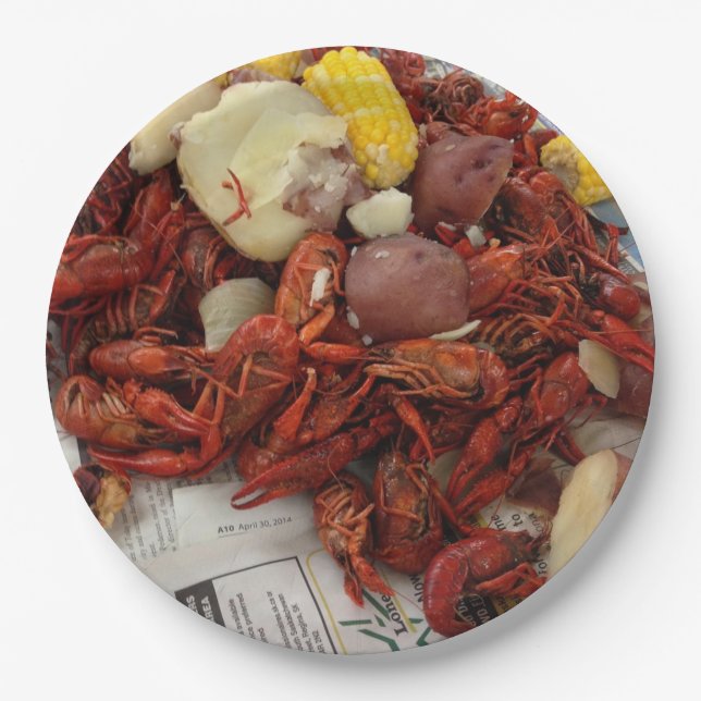 Crawfish Boil Paper Party Plate Pappteller (Vorderseite)