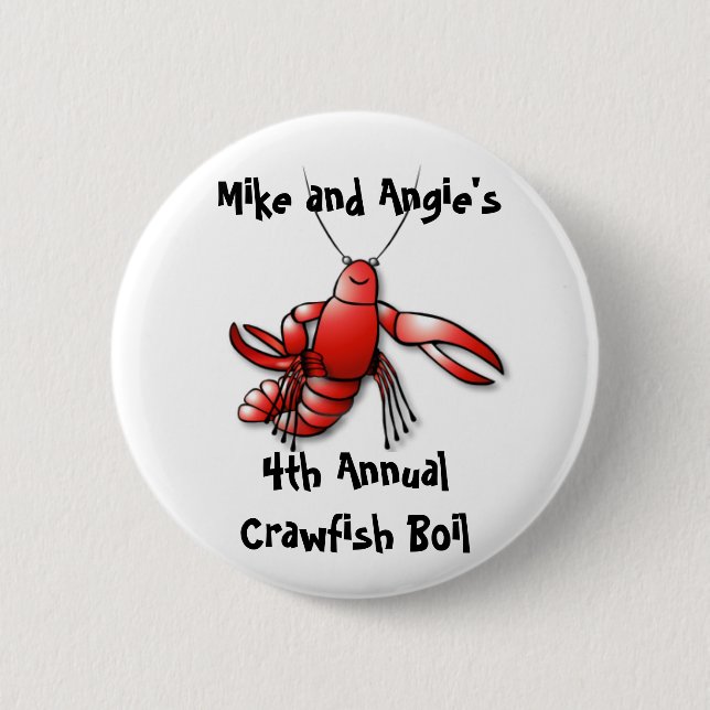 Crawfish Boil Party Button (Vorderseite)