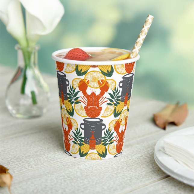 Crawfish Boil Party - Cajun Meeresfrüchte Feier Pappbecher (In Situ)