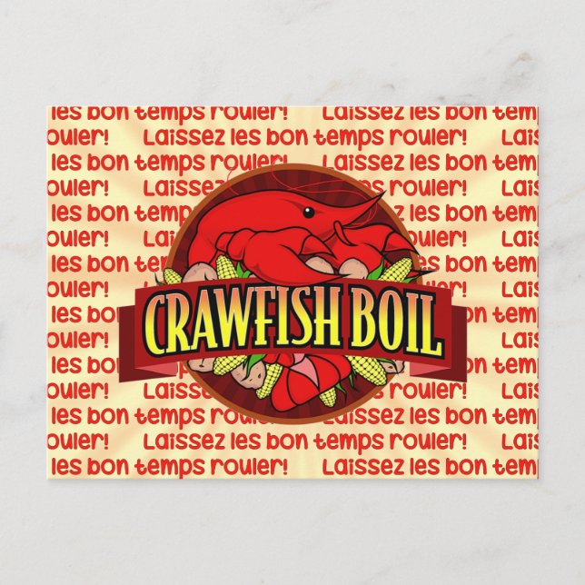 Crawfish Boil Party Einladung Postkarte (Vorderseite)