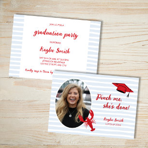 Crawfish Boil Pinch Me Sie hat Foto Abschluss gema Einladung