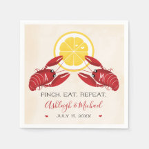Crawfish Boil Polterabend Napkins Mit Monogramm