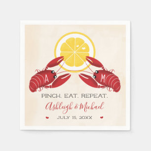 Crawfish Boil Polterabend Napkins Mit Monogramm Serviette