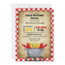 Crawfish Boil Pot Red Checkered Gingham