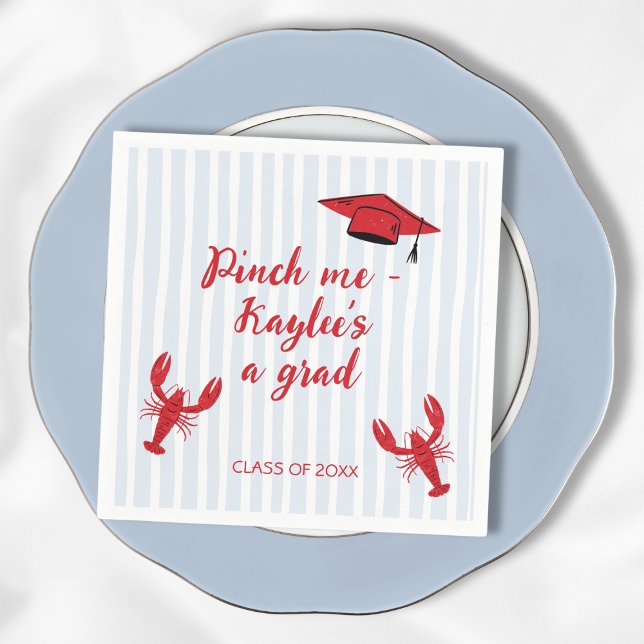 Crawfish Boil Scribble-Klasse des Abschlusses 2025 Serviette (Crawfish Boil Scribble Class Of 2025 Graduation Napkins)