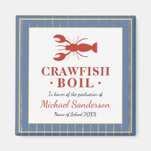 Crawfish Boil Seafood Blue Graduation Party Gefall Magnet