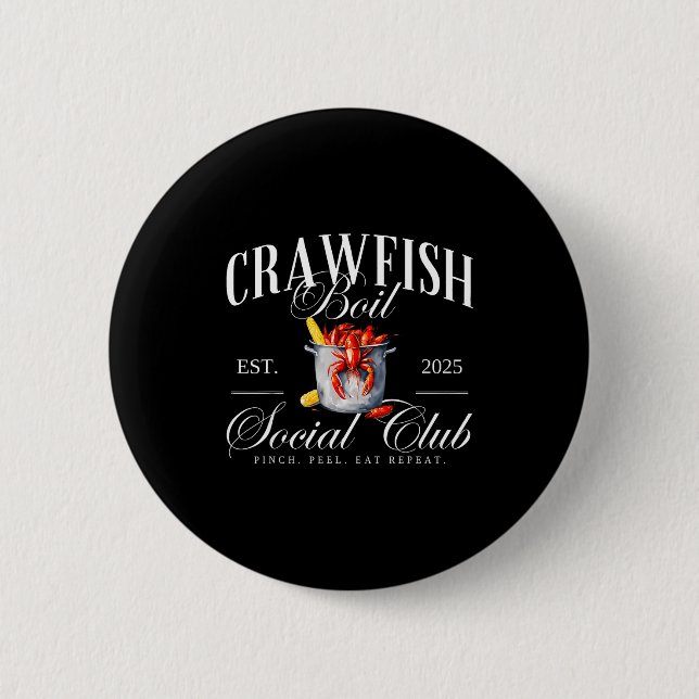 Crawfish Boil Social Club Cajun Seafood Festival S Button (Vorderseite)