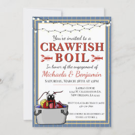 Crawfish Boil Sonderveranstaltung Verlobung Blue G Einladung