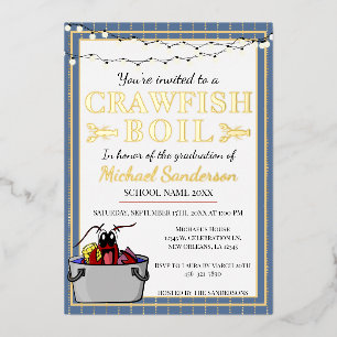 Crawfish Boil Special Event School Abschluss Folieneinladung