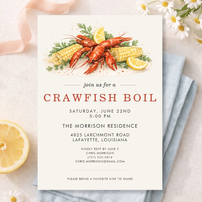 Crawfish Boil Summer Party Einladung (Von Creator hochgeladen)