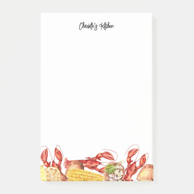 Crawfish Boil Summer Partys Name Post-it Klebezettel (Vorderseite)