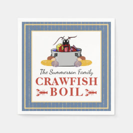 Crawfish Boil Summer Seafood Barbecue Party Serviette