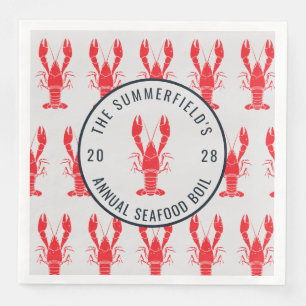 Crawfish Boil Summer Seafood Party Paper Serviette