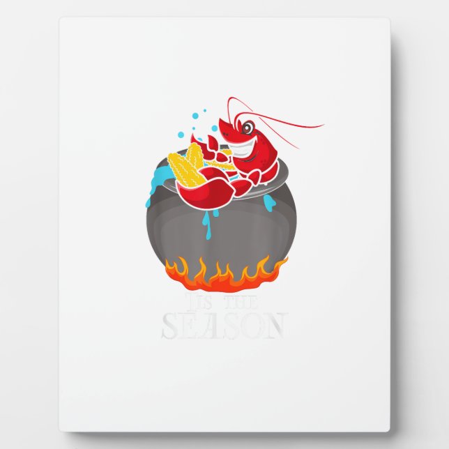 Crawfish Boil Tis The Season Crawdaddy Crayfish Fu Fotoplatte (Vorderseite)