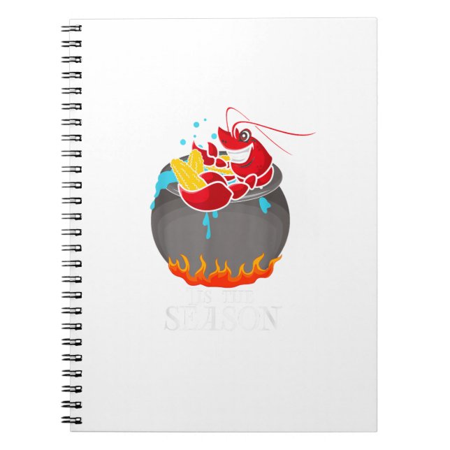 Crawfish Boil Tis The Season Crawdaddy Crayfish Fu Notizblock (Vorderseite)