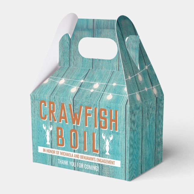 Crawfish Booking Special Event Blue Engagement Par Geschenkschachtel (Vorderseite)