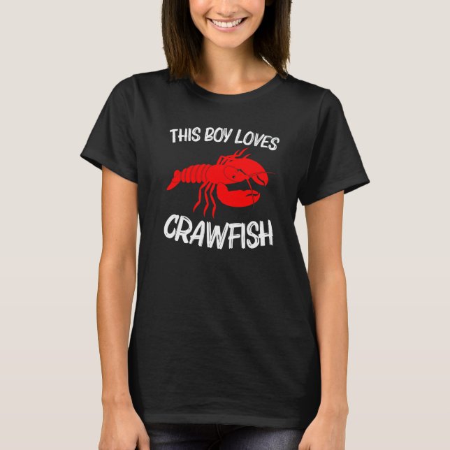 Crawfish Boys Kids Crayfish  Crawfish Eating T-Shirt (Vorderseite)