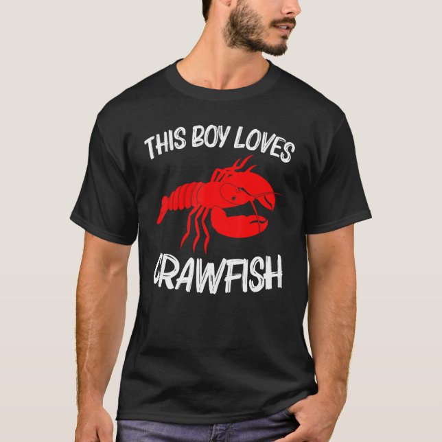 Crawfish Boys Kids Crayfish  Crawfish Eating T-Shirt (Vorderseite)