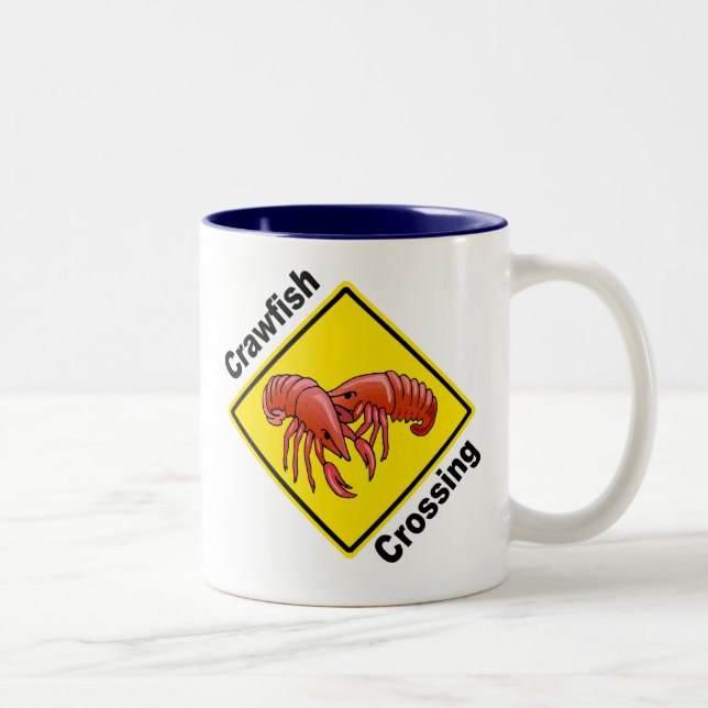 Crawfish Crossing Zweifarbige Tasse (Rechts)