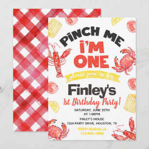 Crawfish Einladung zum Geburtstag   1. Geburtstag