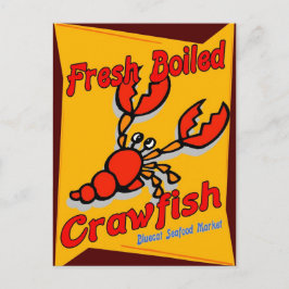 Crawfish, frisch gekocht postkarte